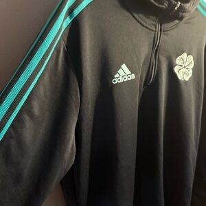 2021 - 2022 Celtic Scotland Adidas 1/4 zip Hooded Top XL